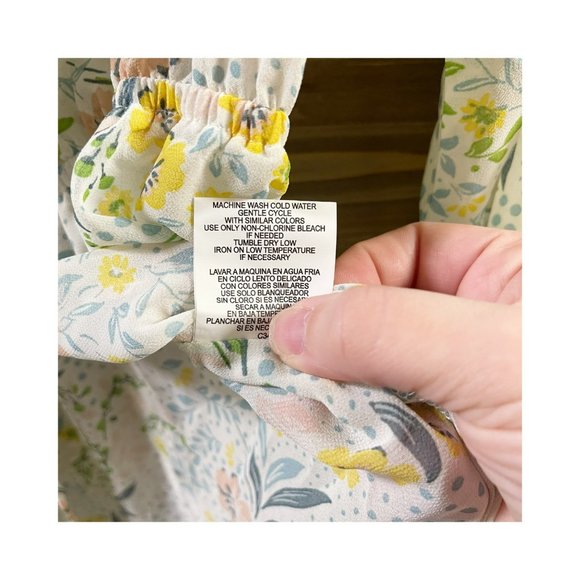 JUNE & HUDSON Sheer Floral Kimono Ruffle Tie Waist Women's Size M - Picture 13 of 15